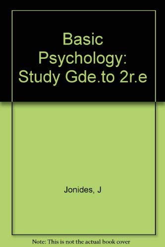 Gleitman, Basic Psychology Study Guide (9780393954685) by Jonides, John; Rozin, Paul; Gleitman, Henry, 4th