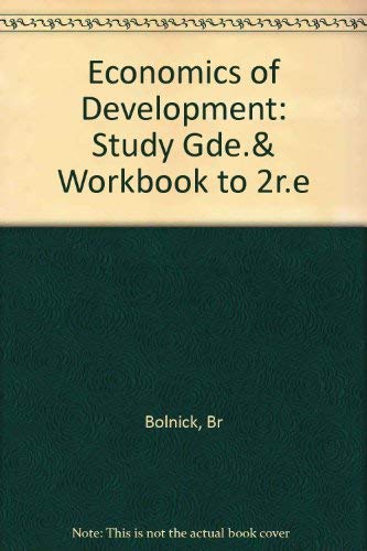Stock image for Economics of Development: Study Guide and Workbook for sale by HPB-Red