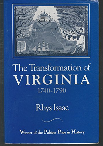 Stock image for The Transformation of Virginia, 1740-1790 for sale by Wonder Book