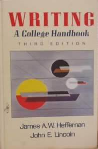 Beispielbild fr Writing, a College Handbook zum Verkauf von Wonder Book