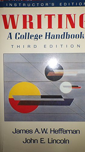 Beispielbild fr Writing a College Handbook 3ED zum Verkauf von Wonder Book