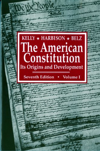 9780393960563: The American Constitution – It′s Origins & Development 7e V 1: Its Origins and Development
