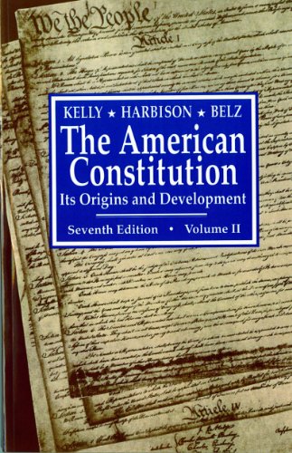 9780393961195: The American Constitution: Its Origins and Development, Volume II
