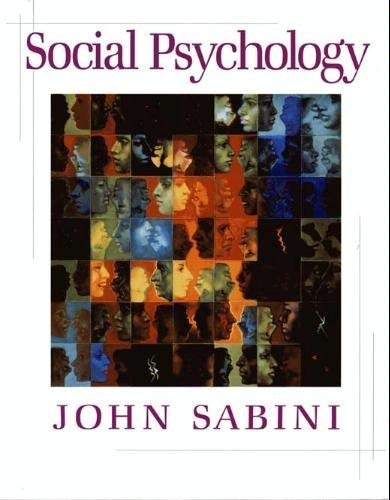 Imagen de archivo de Social Psychology a la venta por BookHolders