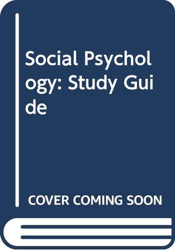 Imagen de archivo de Social Psychology: Study Guide a la venta por HPB-Red