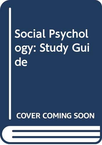 Stock image for Social Psychology: Study Guide for sale by HPB-Red