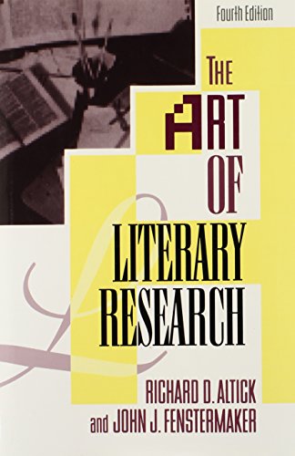 Imagen de archivo de The Art of Literary Research a la venta por Greener Books