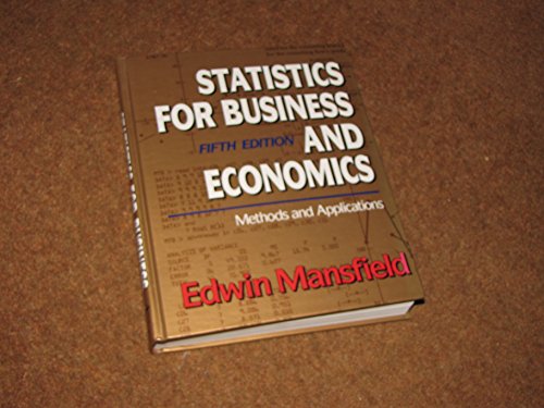 Beispielbild fr Statistics for Business and Economics: Methods and Applications zum Verkauf von AwesomeBooks