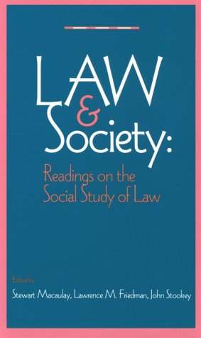 9780393967135: The Law and Society – Readings on the Social Study of Law
