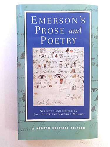 Imagen de archivo de Emerson's Prose and Poetry: A Norton Critical Edition (Norton Critical Editions) a la venta por Your Online Bookstore