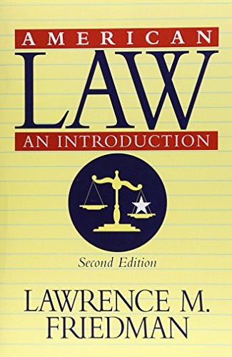 Stock image for American Law: An Introduction for sale by Wonder Book