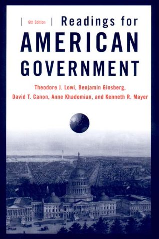 Beispielbild fr Readings for American Government, Sixth Edition zum Verkauf von Ergodebooks