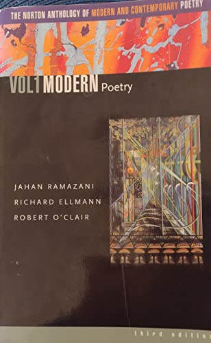 9780393977912: The Norton Anthology of Modern and Contemporary Poetry, Volume 1: Modern Poetry