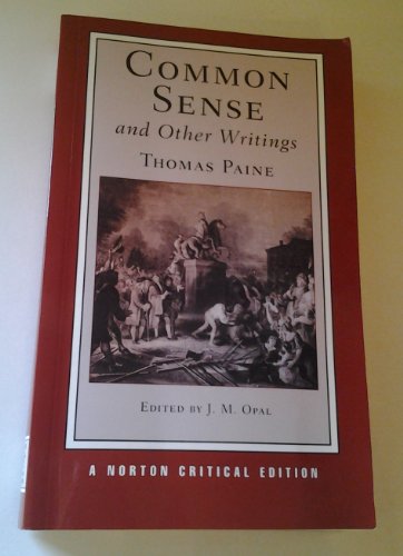 Beispielbild fr Common Sense and Other Writings: A Norton Critical Edition (Norton Critical Editions) zum Verkauf von BooksRun