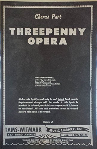 9780394174723: Title: The Threepenny Opera