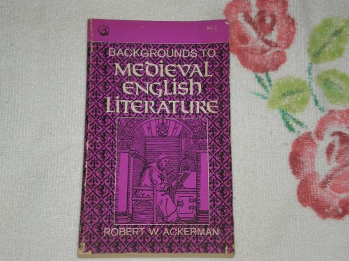 Imagen de archivo de Backgrounds to Medieval English Literature a la venta por Better World Books