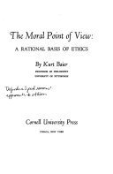 Stock image for The Moral Point of View: A Rational Basis of Ethics (Studies in Philosophy) for sale by Moonstruck Books