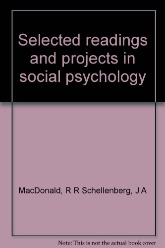 Imagen de archivo de Selected Readings and Projects in Social Psychology a la venta por JR Books