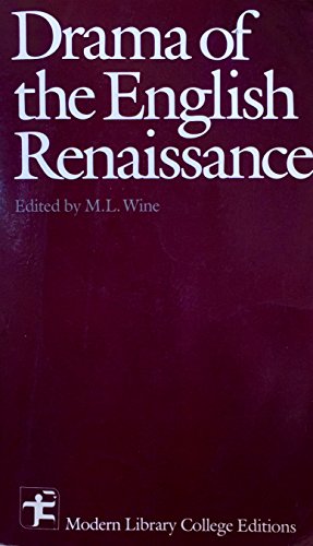 Imagen de archivo de Drama of the English Renaissance a la venta por Wonder Book