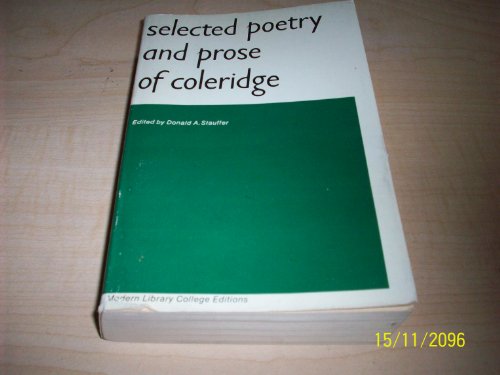 9780394309521: Selected Poetry and Prose of Coleridge