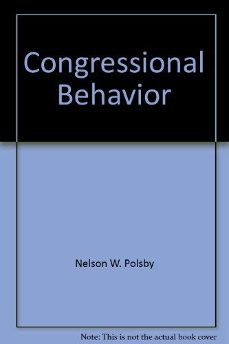9780394310237: Congressional Behavior