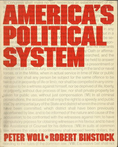 Beispielbild fr America's Political System zum Verkauf von Better World Books: West