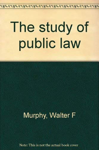 Stock image for The study of public law for sale by Hawking Books