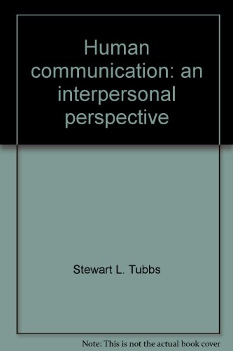 Imagen de archivo de Human Communication : An Interpersonal Perspective a la venta por Better World Books