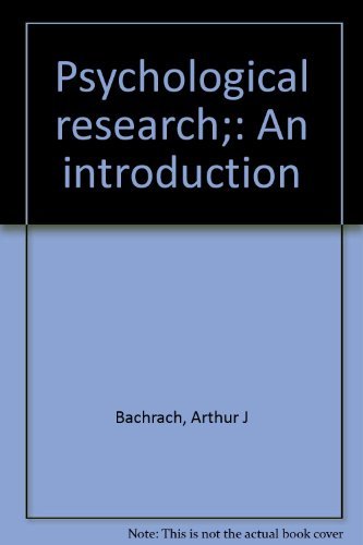 Stock image for Psychological Research : An Introduction for sale by Better World Books