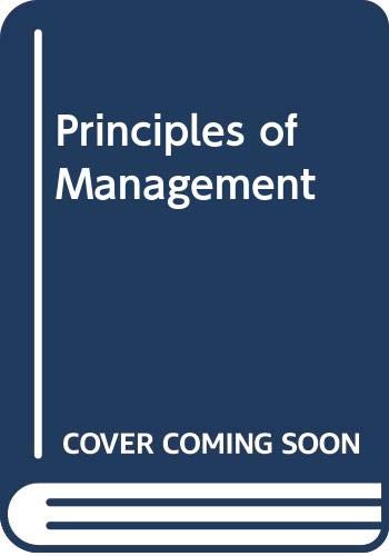 Imagen de archivo de Principles of management a la venta por ThriftBooks-Atlanta