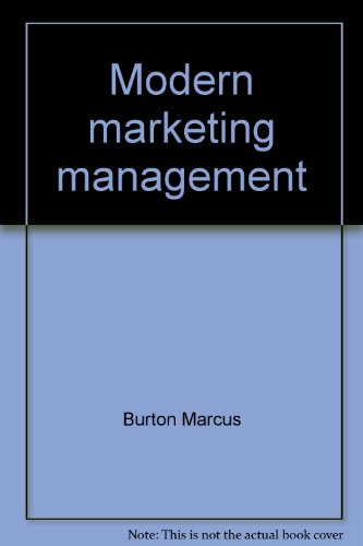 Imagen de archivo de Modern marketing management a la venta por Wonder Book