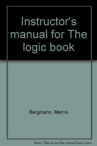 Stock image for Instructor's manual for The logic book for sale by HPB-Red