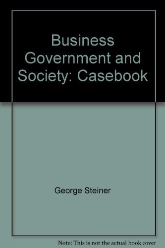 Beispielbild fr Casebook For Business, Government, & Society zum Verkauf von BookHolders