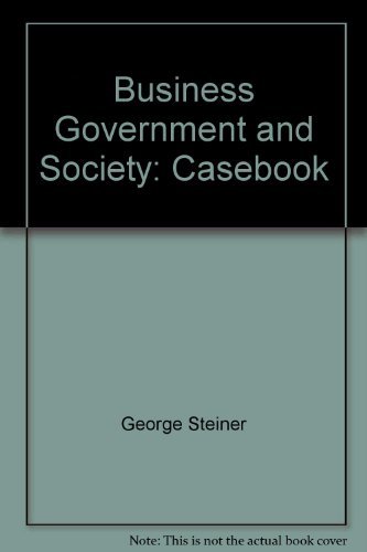 9780394325668: Business, Government and Society: Casebook