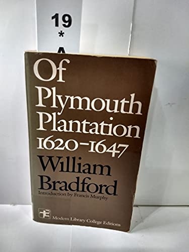 Stock image for Of Plymouth Plantation, 1620-1647 (Modern Library college editions) for sale by HPB-Emerald