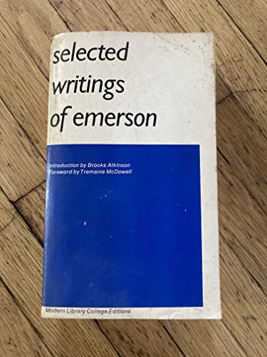 9780394326627: Selected writings of Emerson (Modern Library college editions)