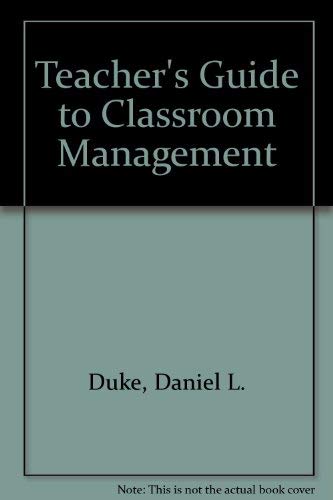 Beispielbild fr Teacher's Guide to Classroom Management zum Verkauf von Wonder Book