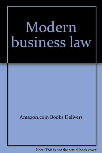 9780394328881: Modern business law