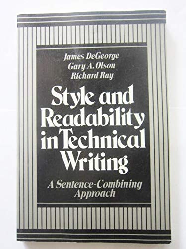9780394331522: Style and readability in technical writing: A sentence-combining approach