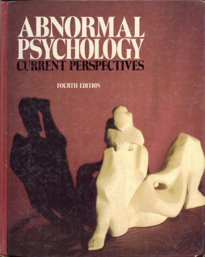 Stock image for Abnormal psychology: Current perspectives for sale by Wonder Book