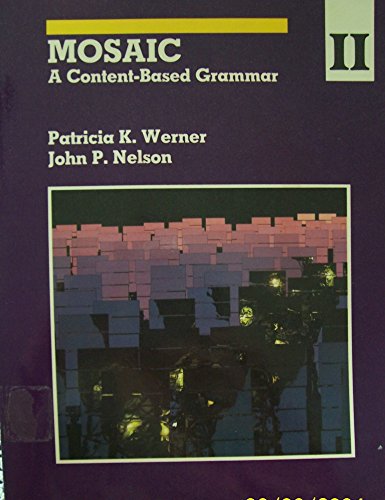 Imagen de archivo de Mosaic II a Content Based Grammar a la venta por HPB-Red