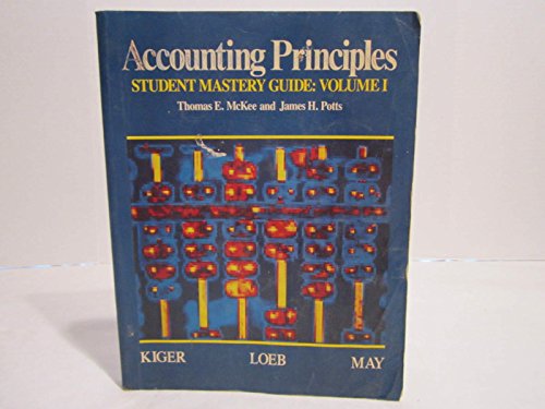 Stock image for accounting principles, student mastery guide: volume 1 for sale by Wonder Book