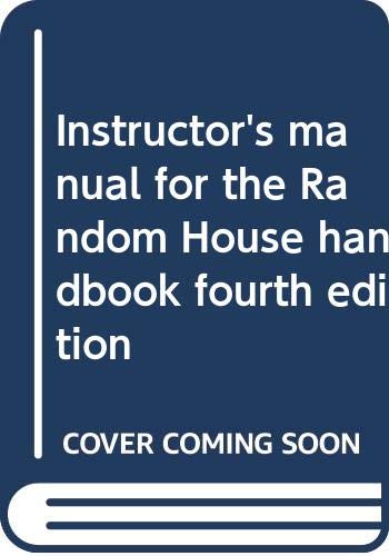 9780394337777: Instructor's manual for the Random House handbook, fourth edition