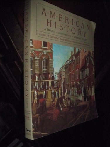 Stock image for American History (A Survey) To 1877 (1) for sale by HPB-Diamond