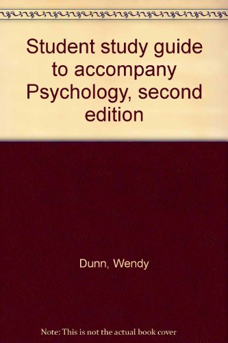 Beispielbild fr Student study guide to accompany Psychology, second edition zum Verkauf von Wonder Book