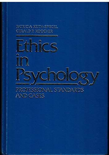 Stock image for Ethics in psychology: Professional standards and cases for sale by Wonder Book