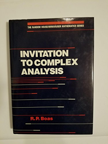9780394350769: Invitation to Complex Analysis