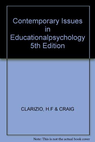 9780394356426: Contemporary issues in educational psychology