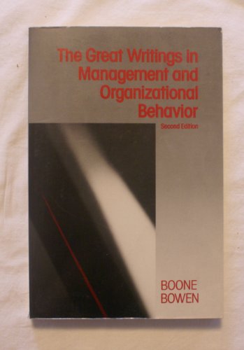 9780394360997: The Great writings in management and organizational behavior
