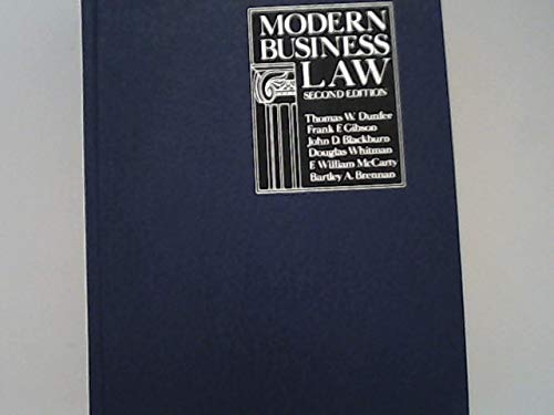 Imagen de archivo de Modern Business Law a la venta por Kennys Bookstore